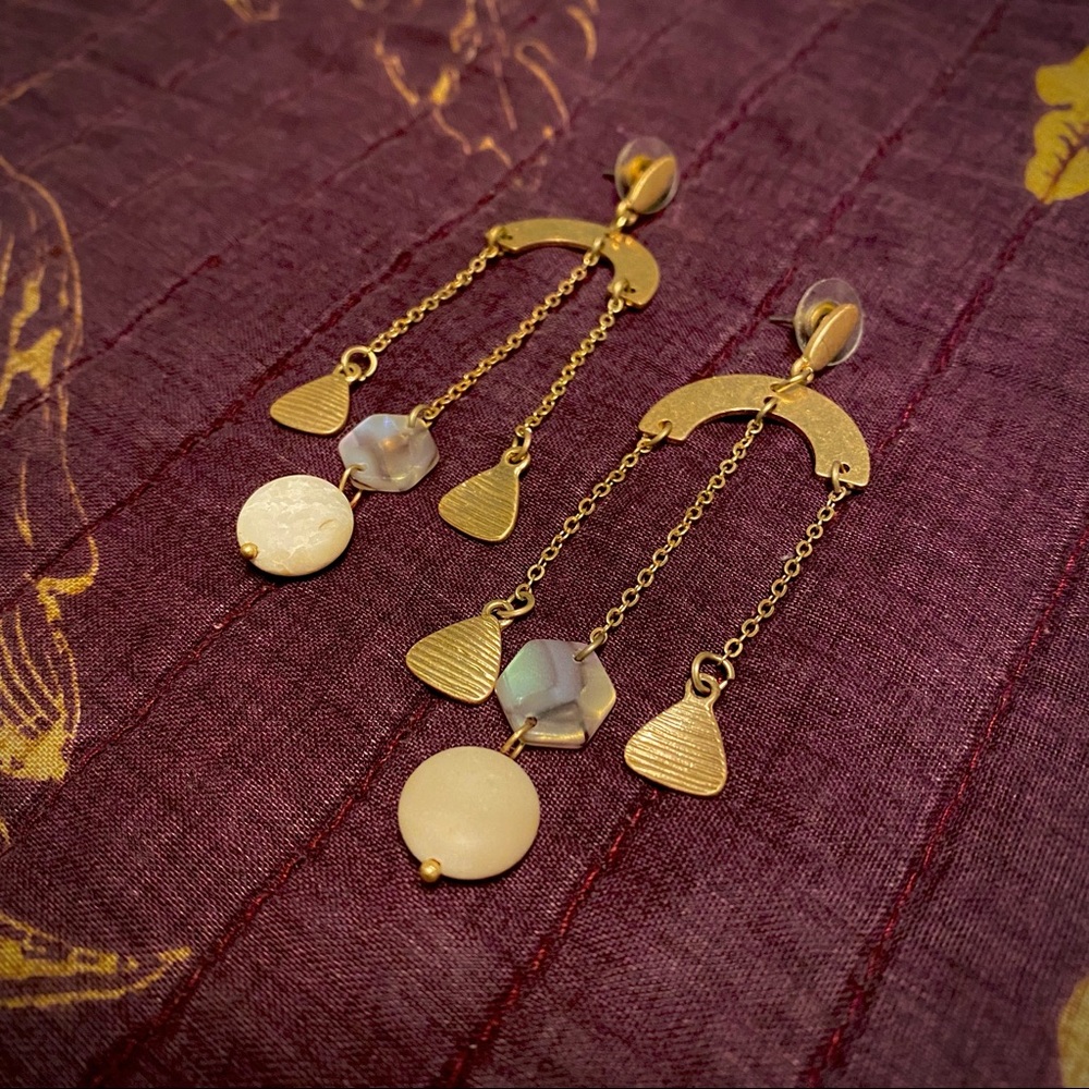 Gold Target Earrings